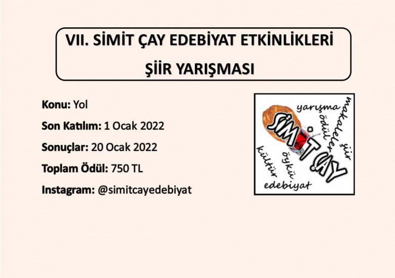 7. Simit Çay Şiir Yarışması